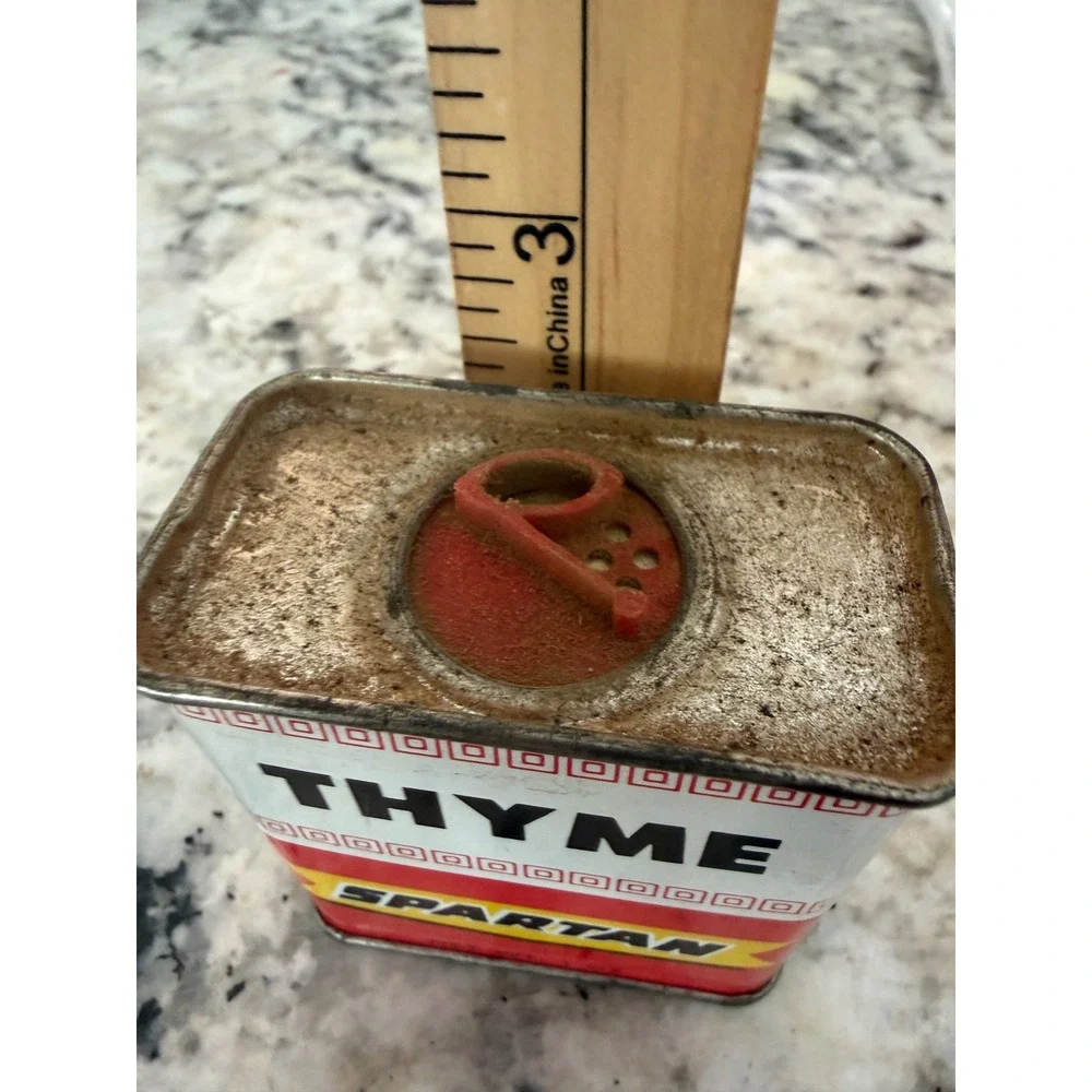 Spartan Thyme‎ Spice Tin Vintage 1 oz Metal Decor Advertising Grand Rapids MI